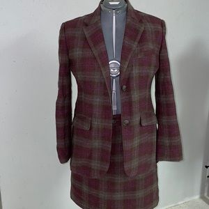 Eddie Bauer Plaid 2-Button Wool Blazer